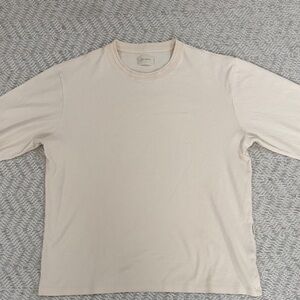 Aime Leon Dore Men's Cream Long Sleeve Crewneck Shirt